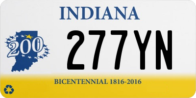 IN license plate 277YN