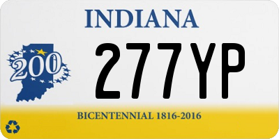 IN license plate 277YP