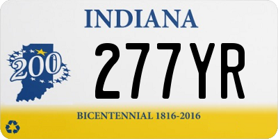 IN license plate 277YR