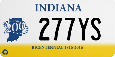 IN license plate 277YS