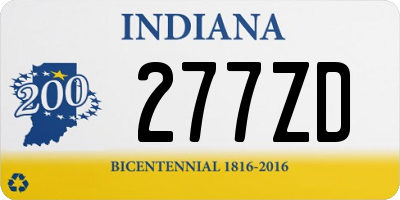 IN license plate 277ZD