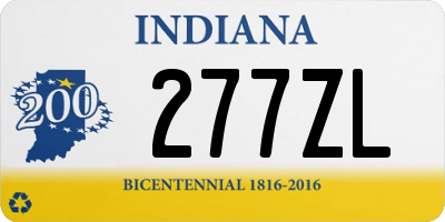 IN license plate 277ZL