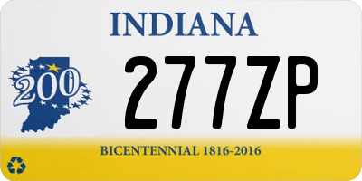 IN license plate 277ZP