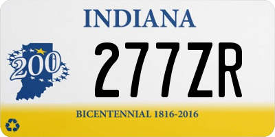 IN license plate 277ZR