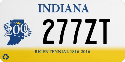 IN license plate 277ZT