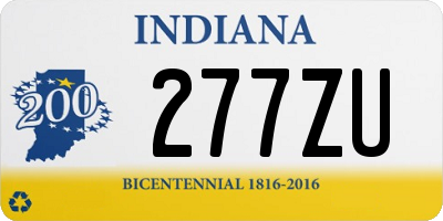 IN license plate 277ZU