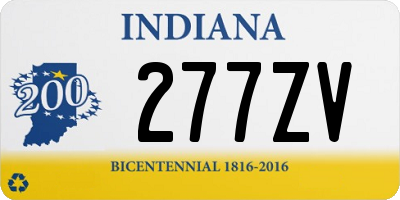 IN license plate 277ZV