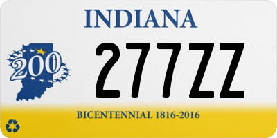 IN license plate 277ZZ