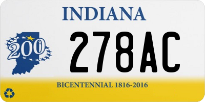 IN license plate 278AC