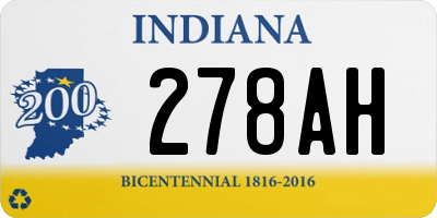 IN license plate 278AH