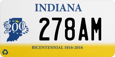 IN license plate 278AM