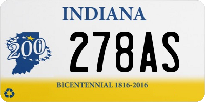 IN license plate 278AS