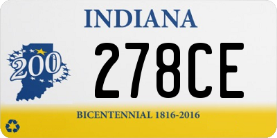 IN license plate 278CE