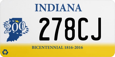 IN license plate 278CJ