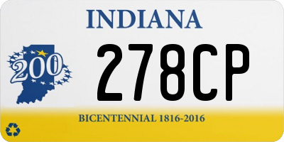 IN license plate 278CP