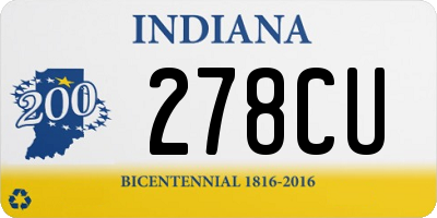 IN license plate 278CU