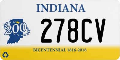 IN license plate 278CV