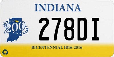 IN license plate 278DI