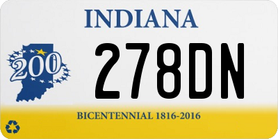 IN license plate 278DN