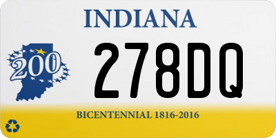 IN license plate 278DQ