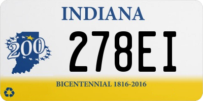 IN license plate 278EI