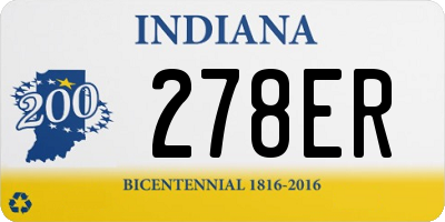 IN license plate 278ER