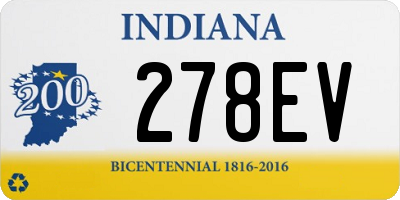 IN license plate 278EV