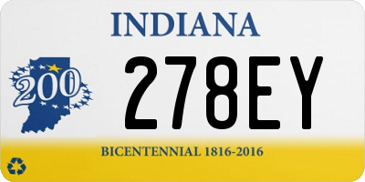 IN license plate 278EY