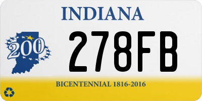 IN license plate 278FB