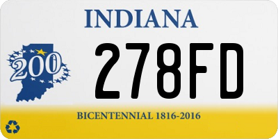 IN license plate 278FD