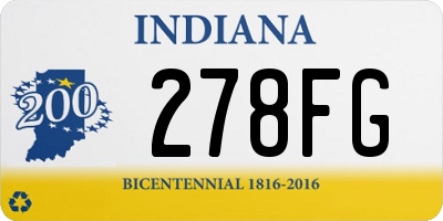 IN license plate 278FG