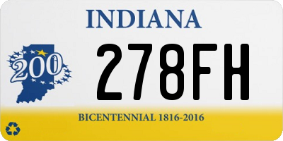 IN license plate 278FH