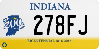 IN license plate 278FJ