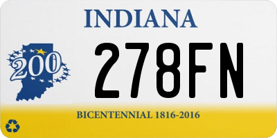 IN license plate 278FN