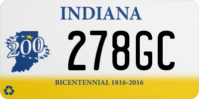 IN license plate 278GC