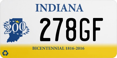 IN license plate 278GF