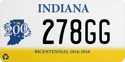 IN license plate 278GG