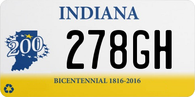 IN license plate 278GH