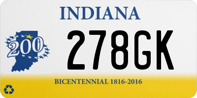 IN license plate 278GK