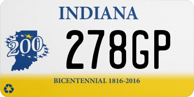 IN license plate 278GP