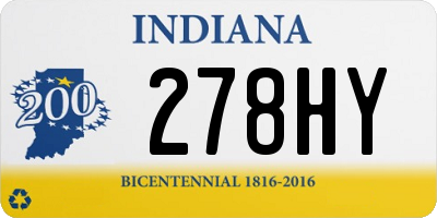 IN license plate 278HY