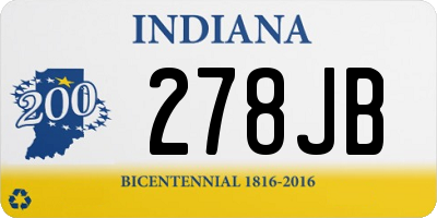 IN license plate 278JB