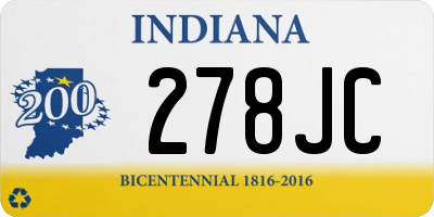 IN license plate 278JC