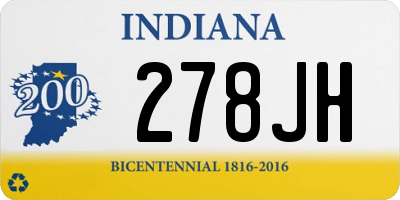 IN license plate 278JH