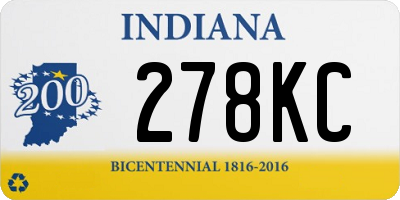 IN license plate 278KC