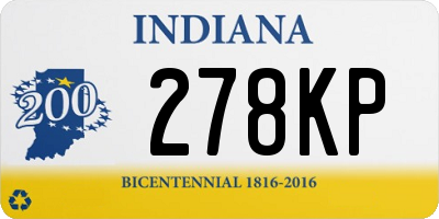 IN license plate 278KP