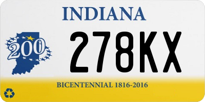 IN license plate 278KX