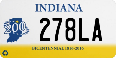 IN license plate 278LA