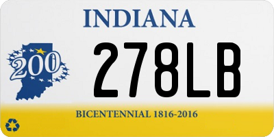 IN license plate 278LB