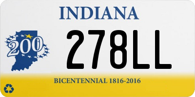 IN license plate 278LL